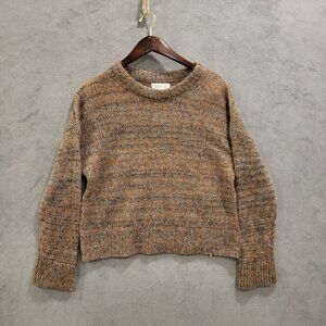 Rachel Zoe Womens Alpaca Wool Blend Sweater L Cropped Multicolor Soft Cozy Cabin